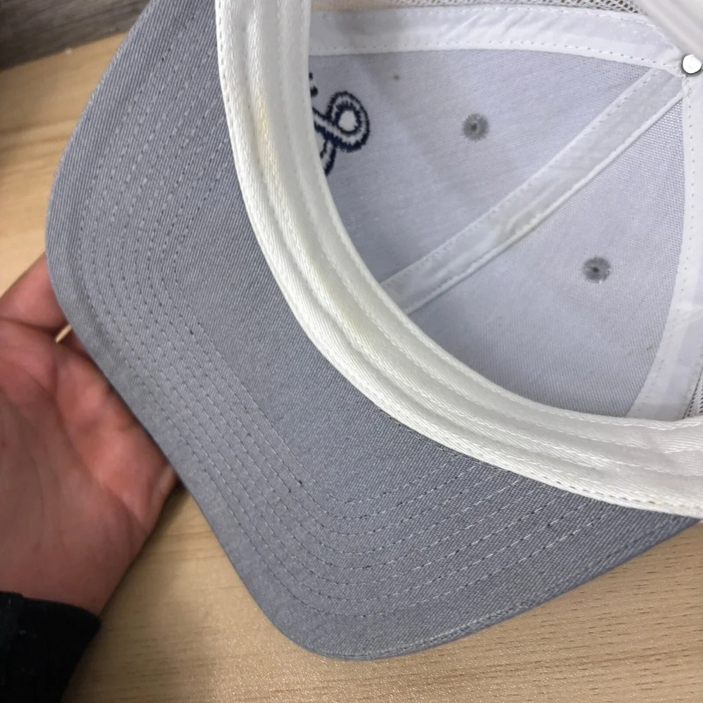 & Hat‎ Cap Snap Back Gray Blue And Symbol Adjustable
